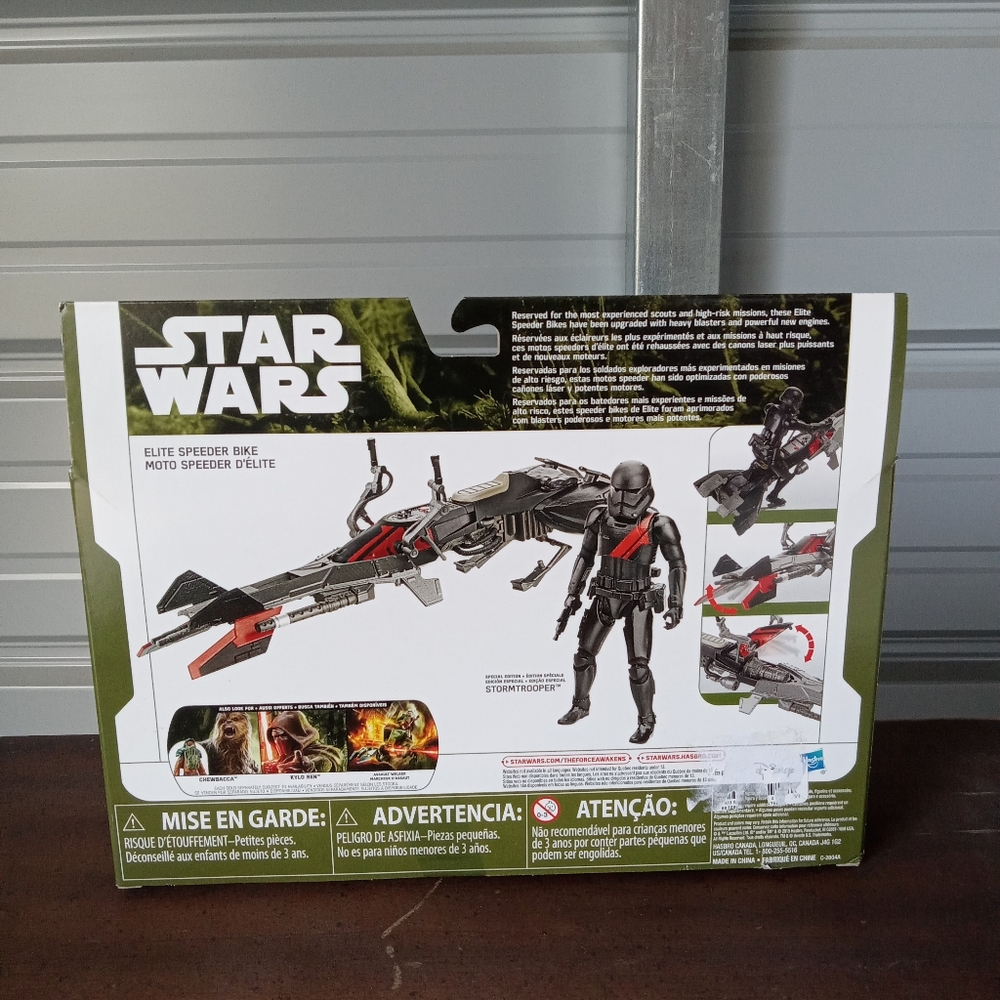 STAR WARS: *Elite Speeder Bike w/ Black Stormtrooper Pilot* 3.75" Figure - NEW - Picture 6 of 8